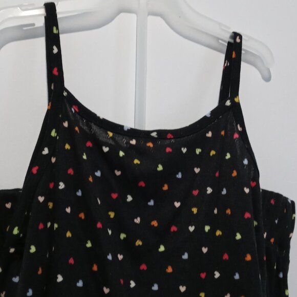 Art Class Girls' 2pc Black Rainbow Hearts Print Pajamas Set Size XL (14) - Picture 4 of 9